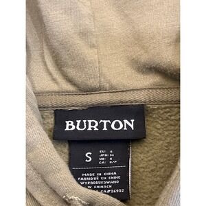 Burton Mens Hoodie Pullover Sweatshirt Olive‎ Green Graphic Logo Small